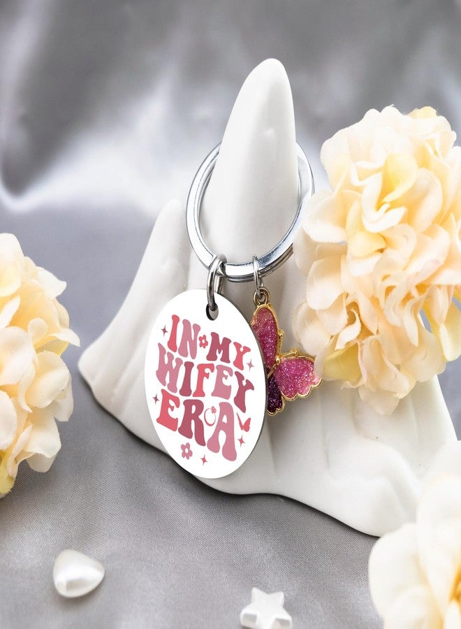 MOEXUKO Bachelorette Gifts for Bride Bridal Shower Gifts for Bride Wedding Shower Keychain Wedding Gift for Wife Wifey Gift from Husband Birthday Anniversary Christmas Valentines In My Wifey Era Keyring - Image 4
